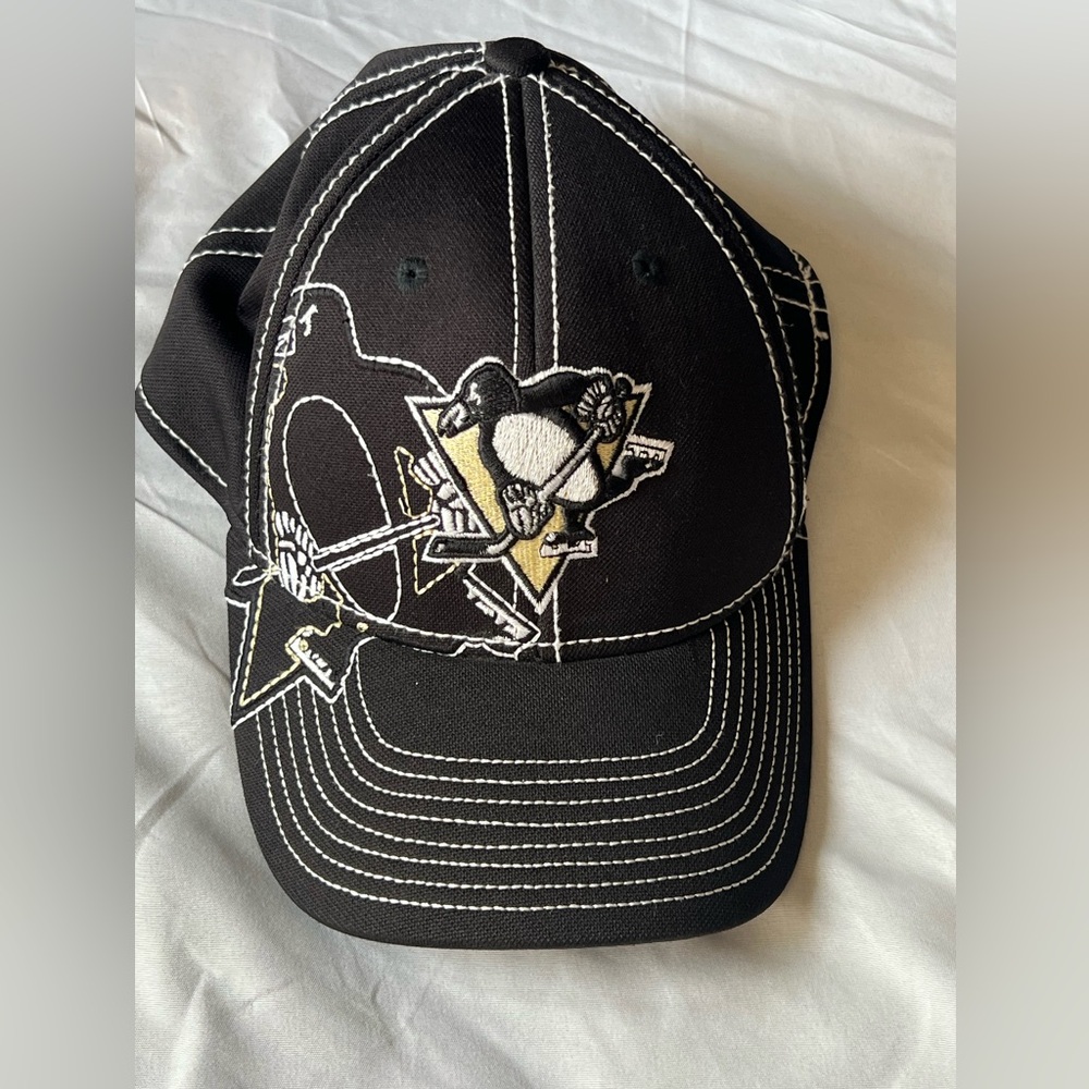 Reebok Black and White Center Ice NHL Cap